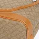 Celine Vintage Macadam Triomphe Beige Drawstring Bucket Bag