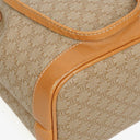Celine Vintage Macadam Triomphe Beige Drawstring Bucket Bag
