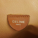 Celine Vintage Macadam Triomphe Beige Drawstring Bucket Bag