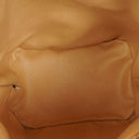 Celine Vintage Macadam Triomphe Beige Drawstring Bucket Bag