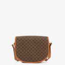 Celine Vintage Macadam Triomphe Brown Crossbody Bag