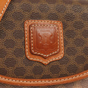 Celine Vintage Macadam Triomphe Brown Crossbody Bag