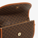 Celine Vintage Macadam Triomphe Brown Crossbody Bag