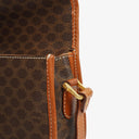 Celine Vintage Macadam Triomphe Brown Crossbody Bag