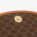 Celine Vintage Macadam Triomphe Brown Crossbody Bag