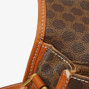 Celine Vintage Macadam Triomphe Brown Crossbody Bag