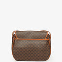 Celine Vintage Macadam Triomphe Brown Crossbody Bag