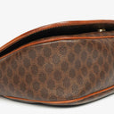 Celine Vintage Macadam Triomphe Brown Crossbody Bag