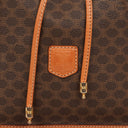 Celine Vintage Macadam Triomphe Brown Drawstring Bucket Bag