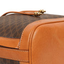 Celine Vintage Macadam Triomphe Brown Drawstring Bucket Bag