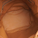 Celine Vintage Macadam Triomphe Brown Drawstring Bucket Bag
