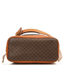 Celine Vintage Macadam Triomphe Brown Drawstring Bucket Bag