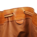Celine Vintage Macadam Triomphe Brown Drawstring Bucket Bag