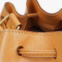 Celine Vintage Macadam Triomphe Brown Drawstring Bucket Bag