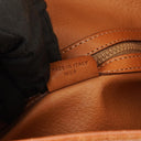 Celine Vintage Macadam Triomphe Brown Drawstring Bucket Bag
