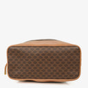 Celine Vintage Macadam Triomphe Brown Drawstring Bucket Bag