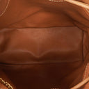 Celine Vintage Macadam Triomphe Brown Drawstring Bucket Bag
