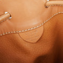 Celine Vintage Macadam Triomphe Brown Drawstring Bucket Bag