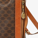 Celine Vintage Macadam Triomphe Brown Drawstring Bucket Bag