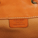 Celine Vintage Macadam Triomphe Brown Drawstring Bucket Bag