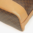 Celine Vintage Macadam Triomphe Brown Drawstring Bucket Bag