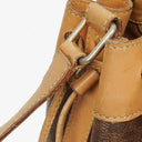 Celine Vintage Macadam Triomphe Brown Drawstring Bucket Bag