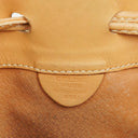 Celine Vintage Macadam Triomphe Brown Drawstring Bucket Bag