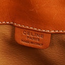 Celine Vintage Macadam Triomphe Brown Drawstring Bucket Bag