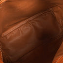 Celine Vintage Macadam Triomphe Brown Drawstring Bucket Bag