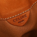 Celine Vintage Macadam Triomphe Brown Drawstring Bucket Bag