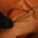 Celine Vintage Macadam Triomphe Brown Drawstring Bucket Bag