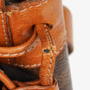 Celine Vintage Macadam Triomphe Brown Drawstring Bucket Bag