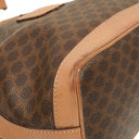 Celine Vintage Macadam Triomphe Brown Drawstring Small Bucket Bag