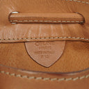 Celine Vintage Macadam Triomphe Brown Drawstring Small Bucket Bag