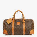Celine Vintage Macadam Triomphe Brown Travel Bag
