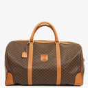 Celine Vintage Macadam Triomphe Brown Travel Bag