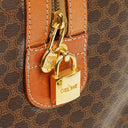 Celine Vintage Macadam Triomphe Brown Travel Bag