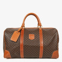 Celine Vintage Macadam Triomphe Brown Travel Bag