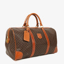 Celine Vintage Macadam Triomphe Brown Travel Bag