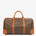 Celine Vintage Macadam Triomphe Brown Travel Bag