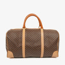 Celine Vintage Macadam Triomphe Brown Travel Bag