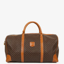 Celine Vintage Macadam Triomphe Brown Travel Bag