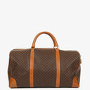 Celine Vintage Macadam Triomphe Brown Travel Bag