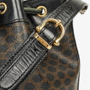 Celine Vintage Macadam Triomphe Drawstring Bucket Bag