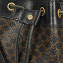 Celine Vintage Macadam Triomphe Drawstring Bucket Bag
