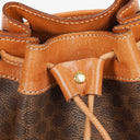 Celine Vintage Macadam Triomphe Drawstring Bucket Bag