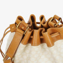 Celine Vintage Macadam Triomphe Drawstring Bucket Bag