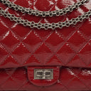 Chanel 2.55 226 Reissue Red Crinkled Patent Leather Flap Bag With Ruthenium Hardware