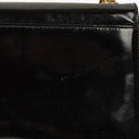 Chanel 2.55 Black Patent Leather Shoulder Bag With Mademoiselle Chain