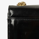 Chanel 2.55 Black Patent Leather Shoulder Bag With Mademoiselle Chain